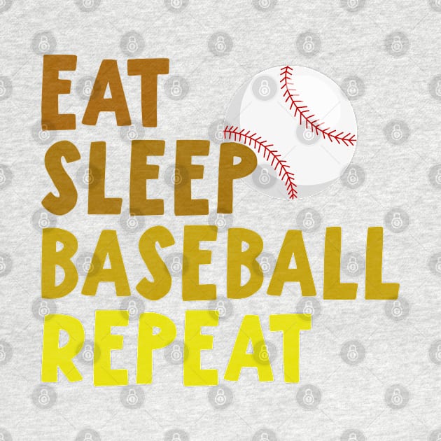 Eat Sleep Baseball Repeat Funny Baseball Player by Howtotails